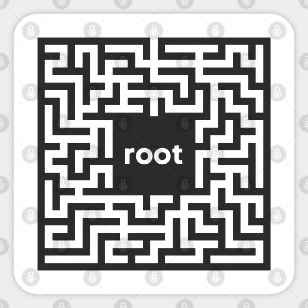 Penetration Testing Privilege Escalation Root Like Solving Maze Puzzle Sticker by FSEstyle